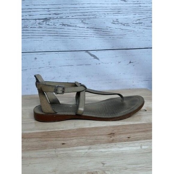 Frye Shoes - Frye Rachel T Boho Leather Ankle Strap Taupe Sandals Size 9M